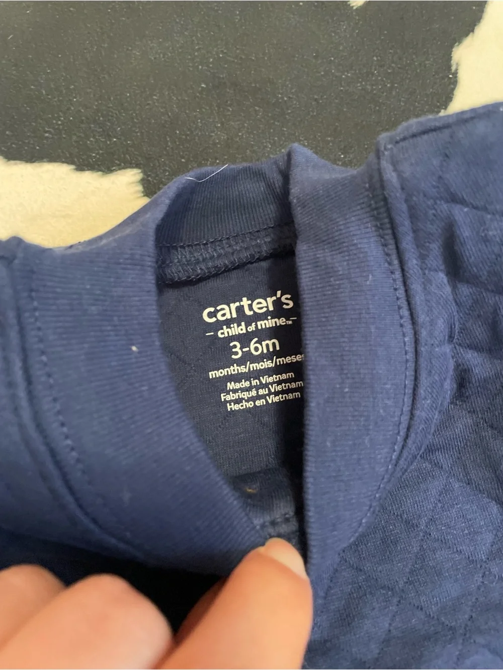 2/$12 Carters Navy Blue Dog Outfit